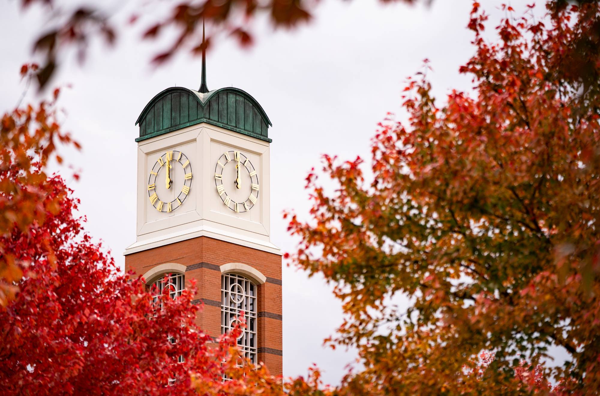 GVSU Clock Tower in the fall